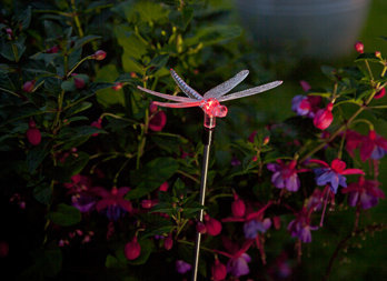 Graceful solar figurines on rods, to plant